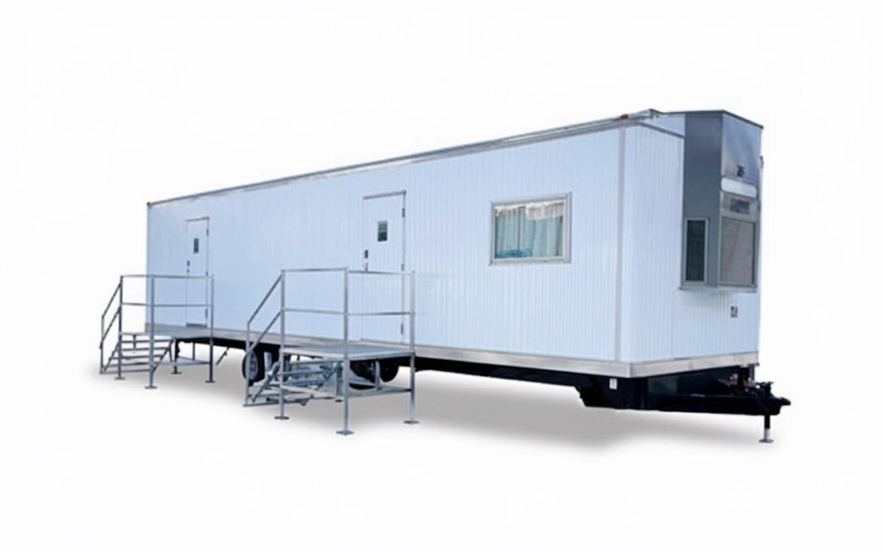 our office trailers are equipped with electrical and plumbing capabilities for convenience and functionality